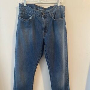 Eddie Bauer distressed Fit Straight 5 pocket jeans, size 35/34